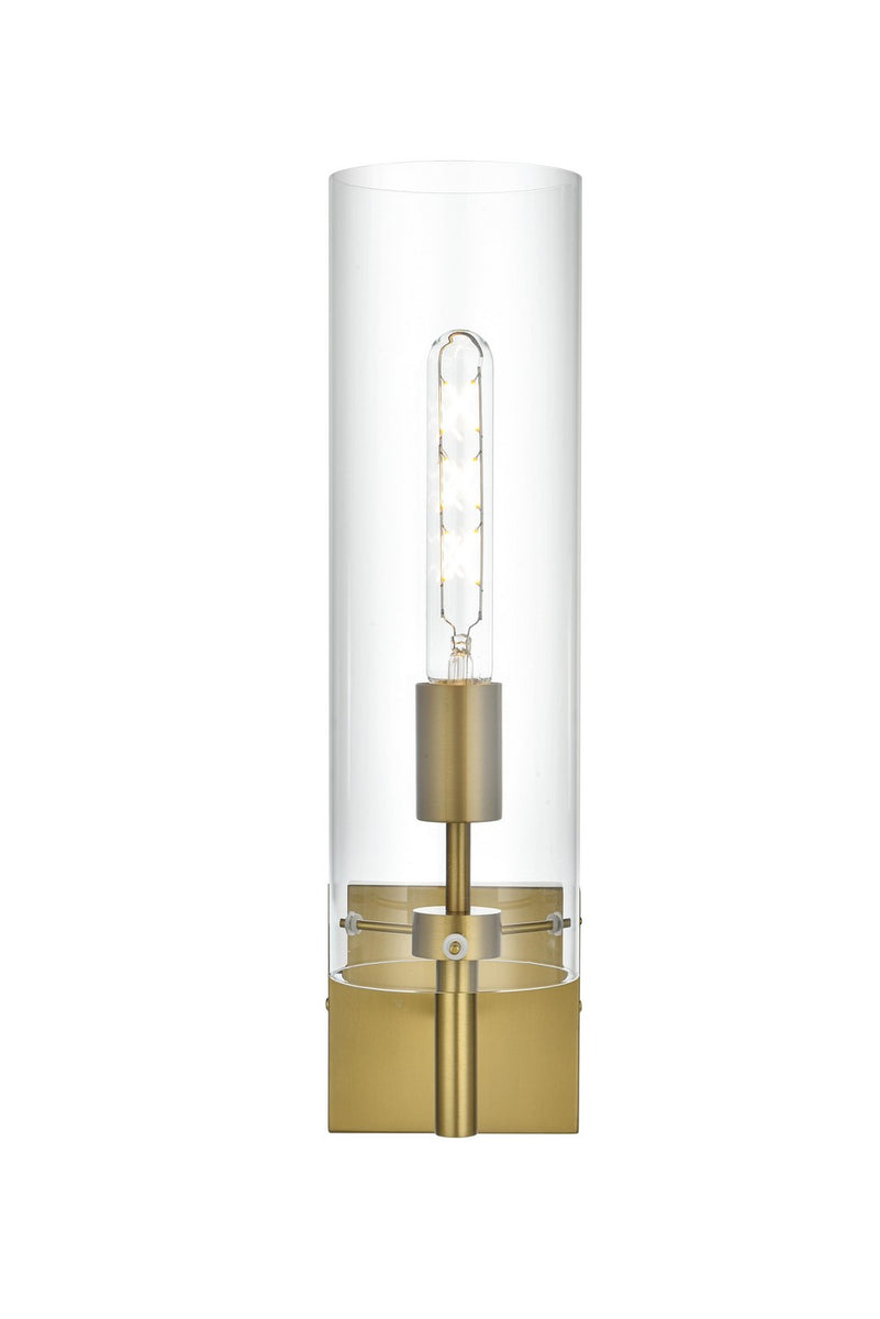Elegant Lighting - LD2362SG - One Light Wall Sconce - Savant - Satin Gold and Clear