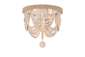Elegant Lighting - LD306F12WH - Three Light Flush Mount - Jolie - Antique white