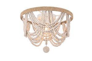 Elegant Lighting - LD306F16WH - Four Light Flush Mount - Jolie - Antique white