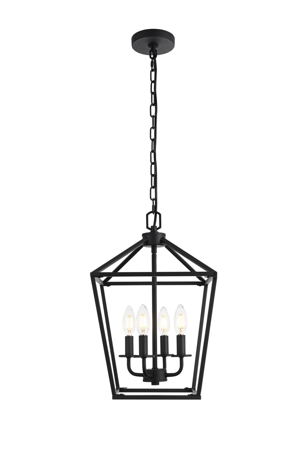 Elegant Lighting - LD511H20BK - Four Light Pendant - Gage - Black