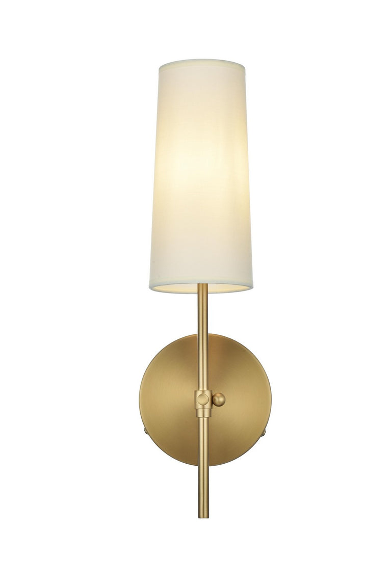 Elegant Lighting - LD6004W5SG - One Light Wall Sconce - Mel - Satin Gold and White