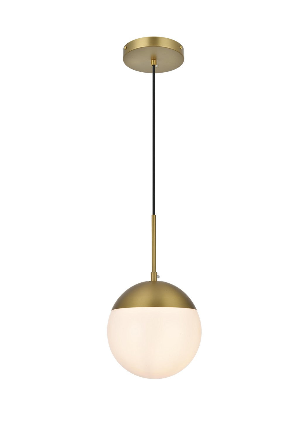 Elegant Lighting - LD6026SG - One Light Pendant - Eclipse - Satin Gold and Frosted white