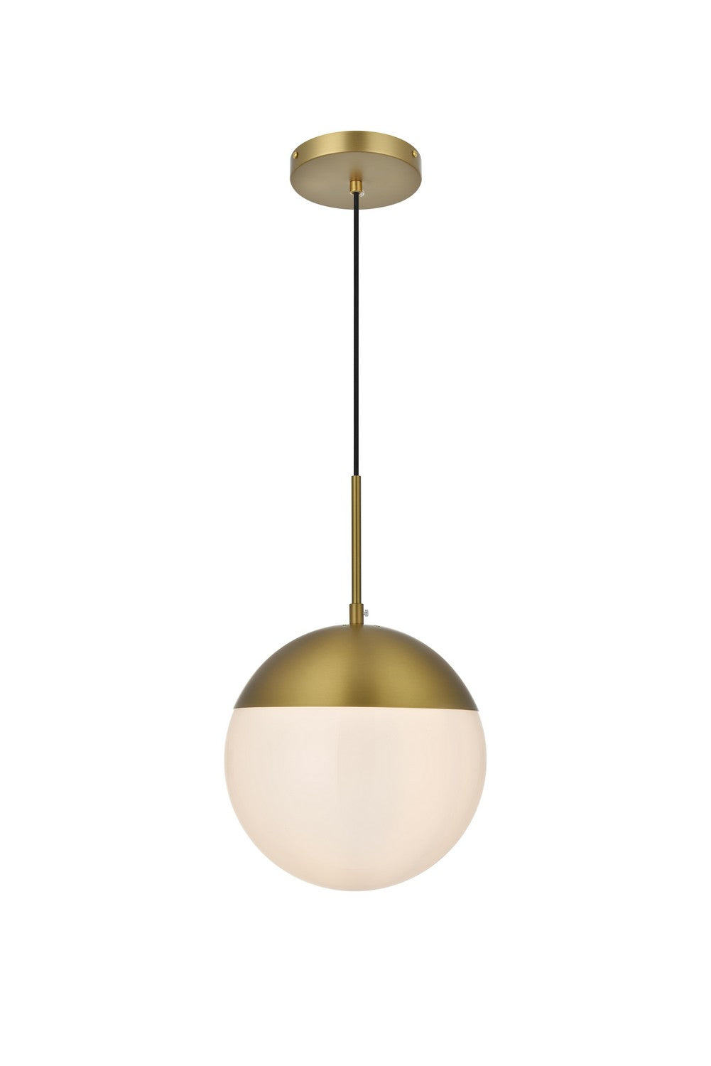 Elegant Lighting - LD6032SG - One Light Pendant - Eclipse - Satin Gold and Frosted white