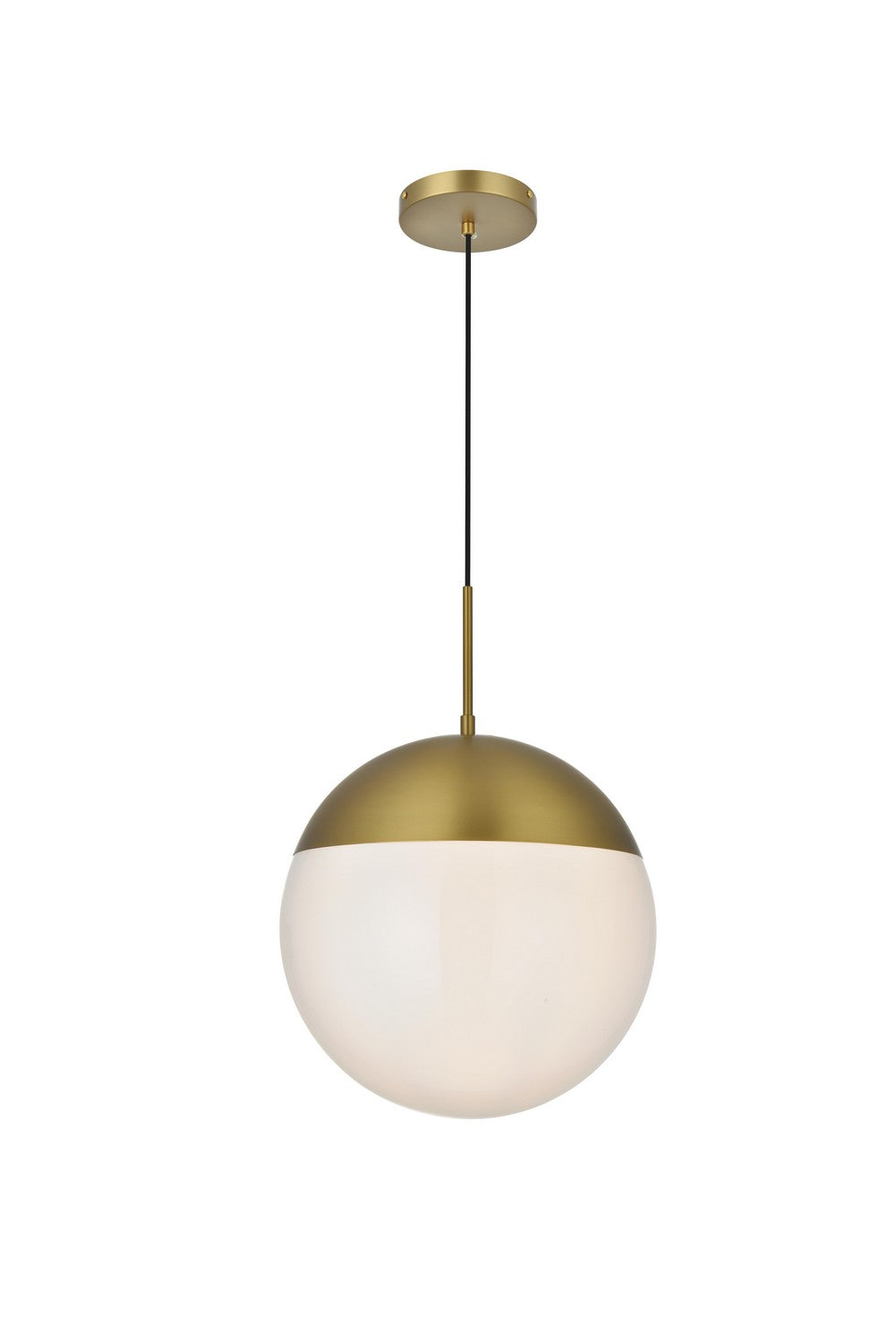 Elegant Lighting - LD6044SG - One Light Pendant - Eclipse - Satin Gold and Frosted white