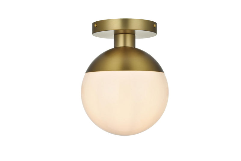 Elegant Lighting - LD6050SG - One Light Flush Mount - Eclipse - Satin Gold and Frosted white