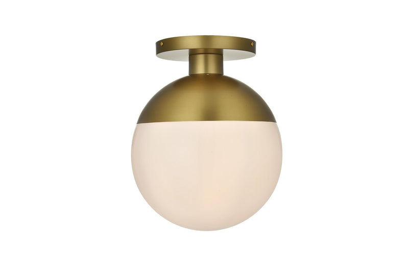 Elegant Lighting - LD6056SG - One Light Flush Mount - Eclipse - Satin Gold and Frosted white