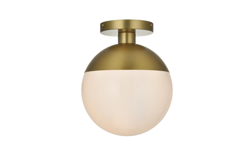 Elegant Lighting - LD6062SG - One Light Flush Mount - Eclipse - Satin Gold and Frosted white
