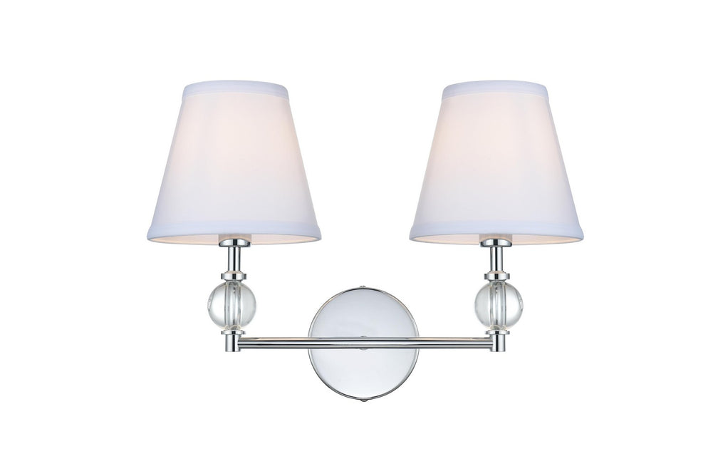 Elegant Lighting - LD7022W15C - Two Light Wall Sconce - Bethany - Chrome and White