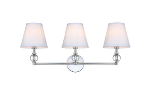 Elegant Lighting - LD7023W24C - Three Light Wall Sconce - Bethany - Chrome and White