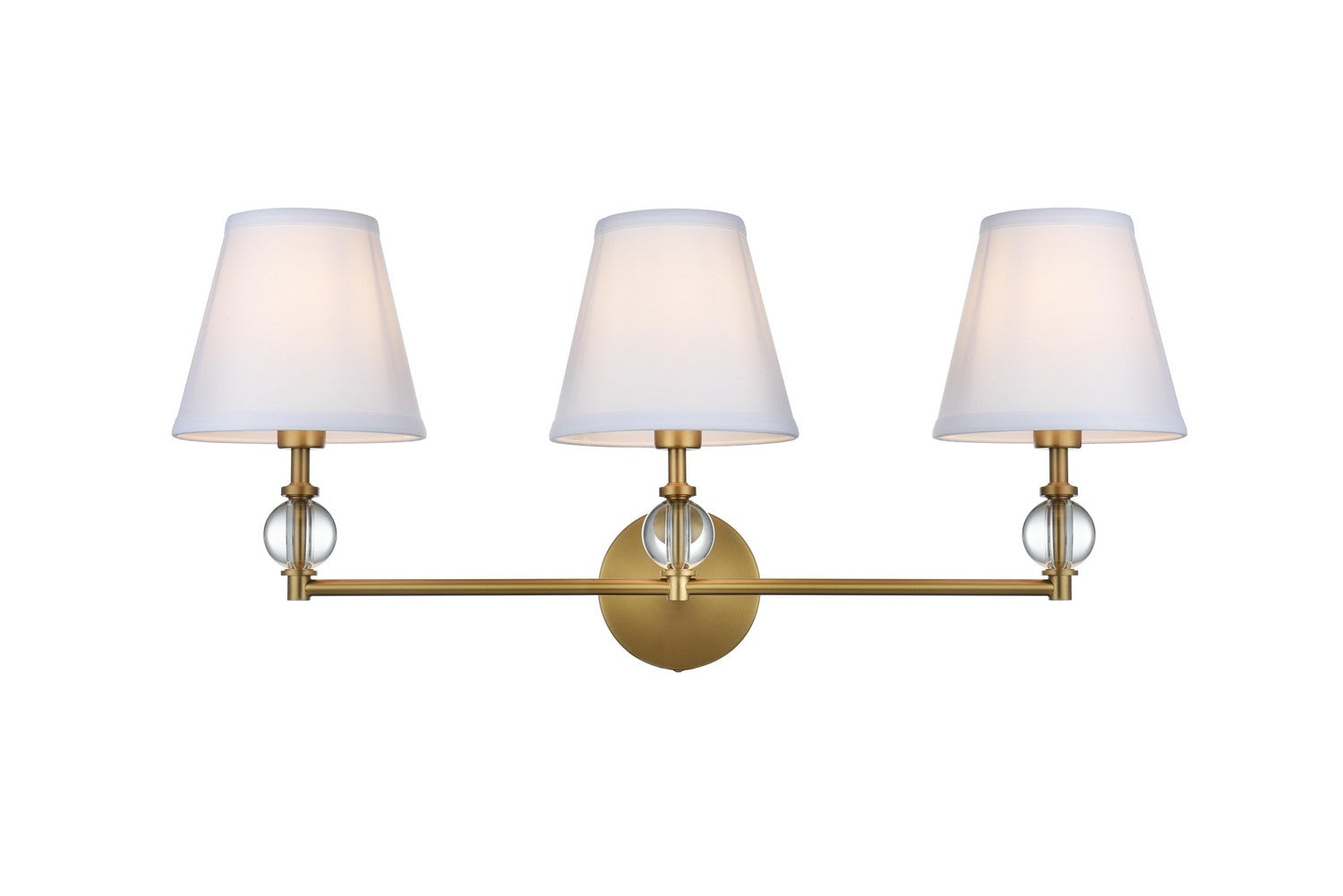 Elegant Lighting - LD7023W24SG - Three Light Wall Sconce - Bethany - Satin Gold and White