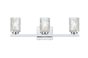 Elegant Lighting - LD7027W24C - Three Light Wall Sconce - Cassie - Chrome and Clear