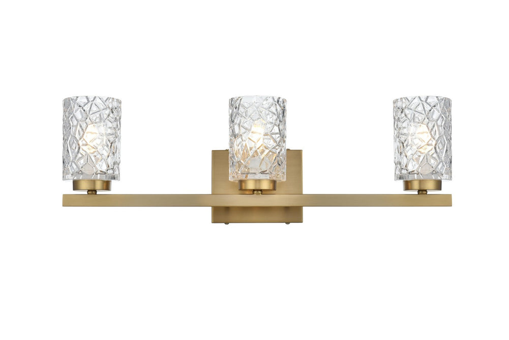 Elegant Lighting - LD7027W24SG - Three Light Wall Sconce - Cassie - Satin Gold and Clear