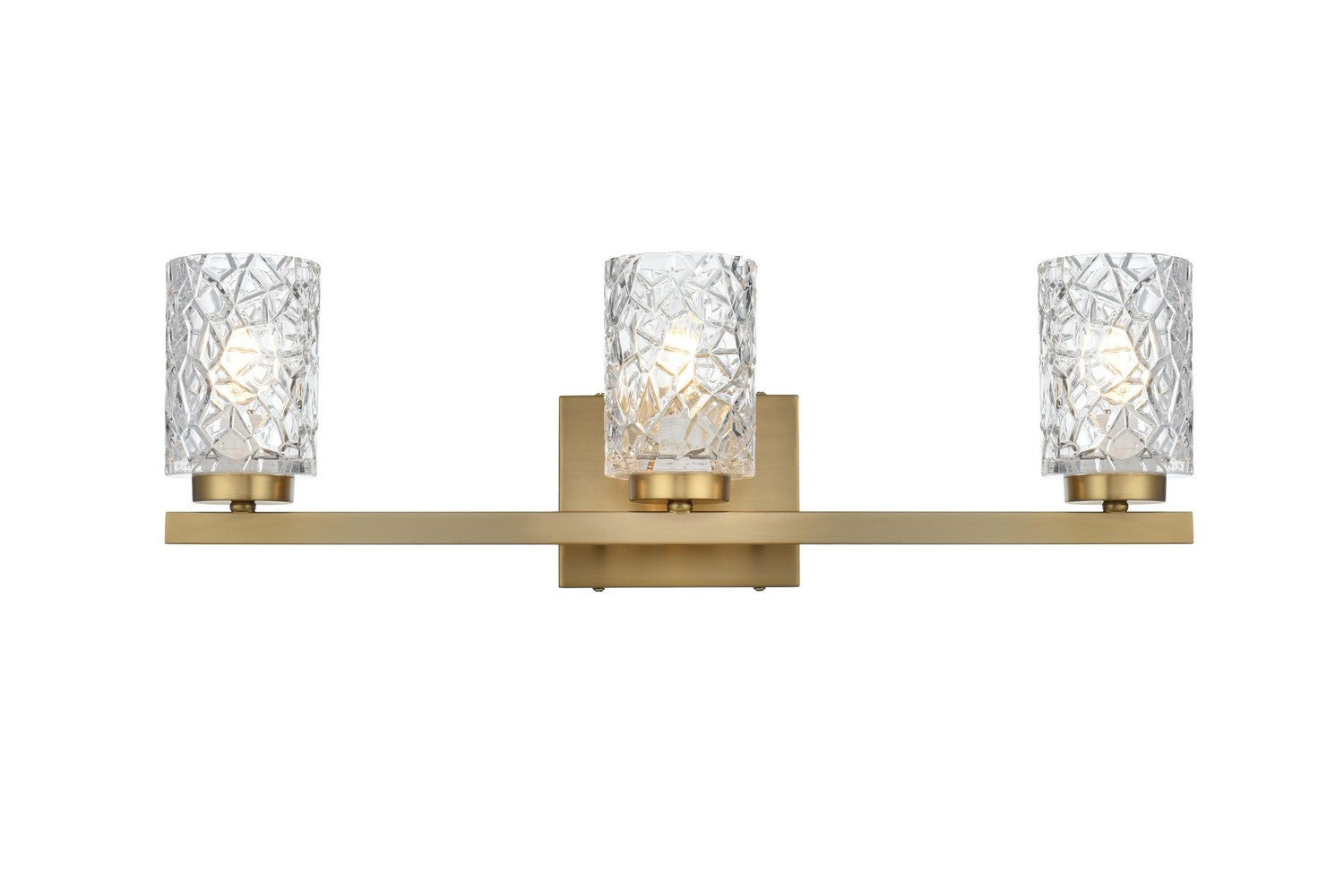 Elegant Lighting - LD7027W24SG - Three Light Wall Sconce - Cassie - Satin Gold and Clear