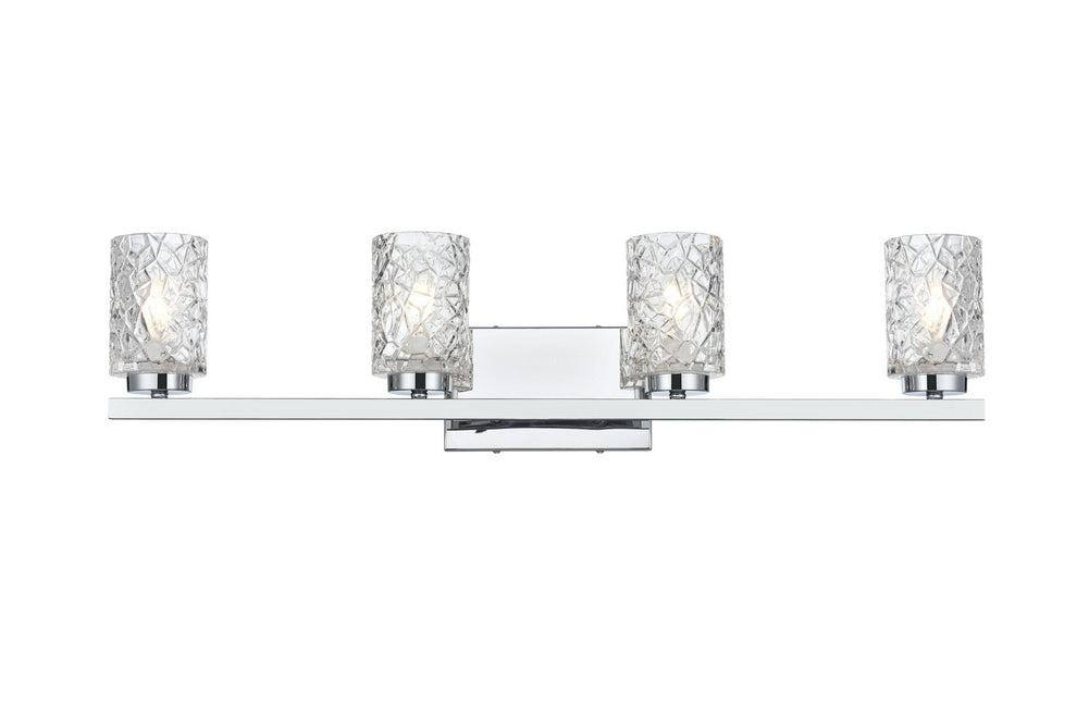 Elegant Lighting - LD7028W32C - Four Light Wall Sconce - Cassie - Chrome and Clear