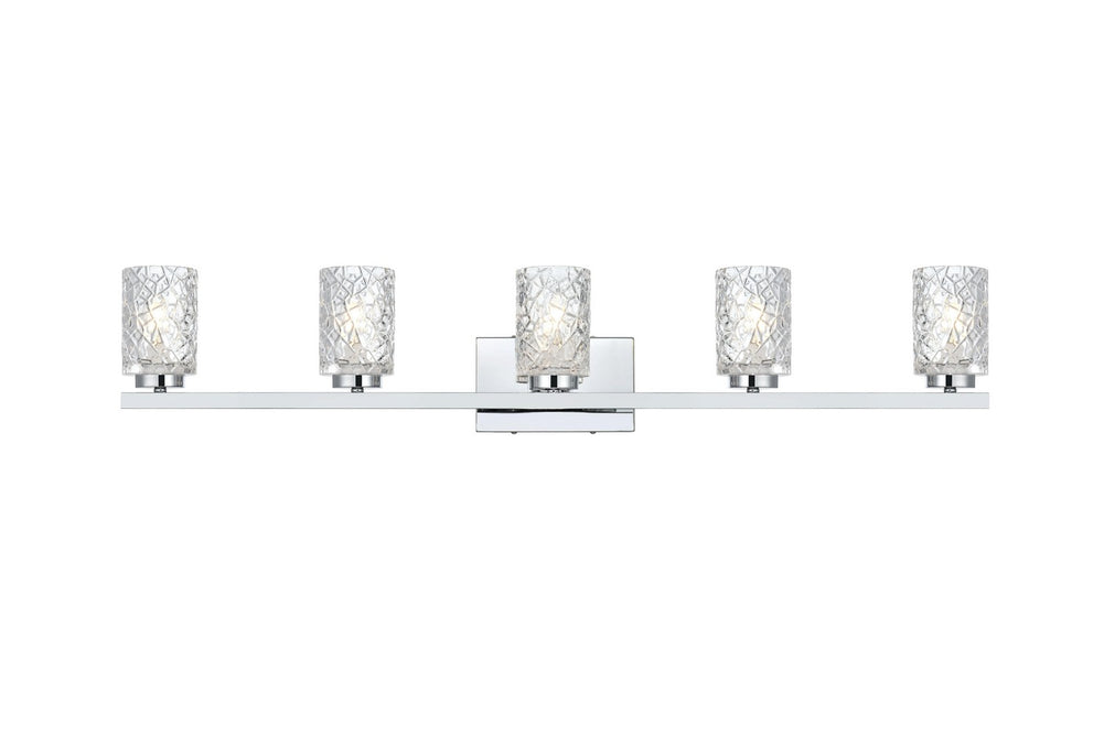 Elegant Lighting - LD7029W41C - Five Light Wall Sconce - Cassie - Chrome and Clear