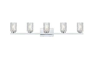 Elegant Lighting - LD7029W41C - Five Light Wall Sconce - Cassie - Chrome and Clear