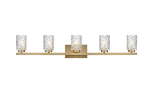 Elegant Lighting - LD7029W41SG - Five Light Wall Sconce - Cassie - Satin Gold and Clear