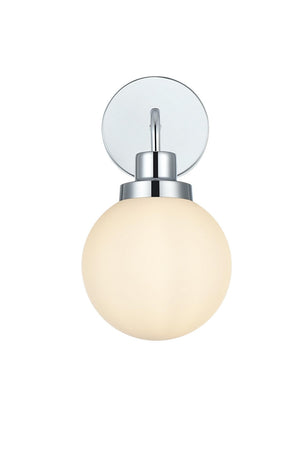 Elegant Lighting - LD7030W8C - One Light Wall Sconce - Hanson - Chrome and Opal White