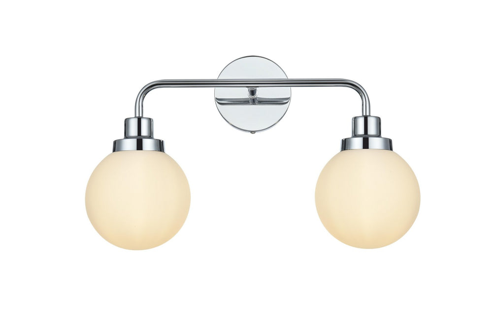 Elegant Lighting - LD7032W19C - Two Light Wall Sconce - Hanson - Chrome and Opal White
