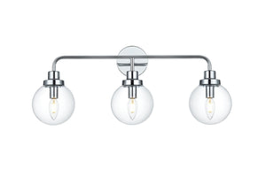 Elegant Lighting - LD7035W28C - Three Light Wall Sconce - Hanson - Chrome and Clear