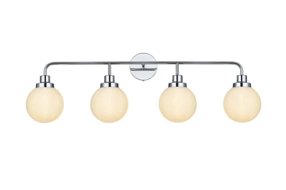 Elegant Lighting - LD7036W38C - Four Light Wall Sconce - Hanson - Chrome and Opal White