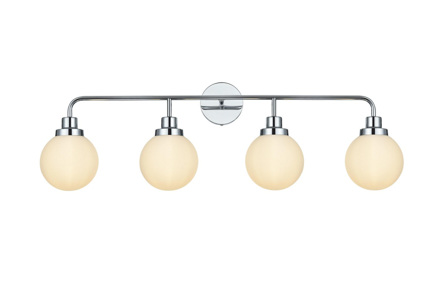 Elegant Lighting - LD7036W38C - Four Light Wall Sconce - Hanson - Chrome and Opal White