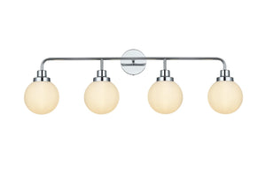Elegant Lighting - LD7036W38C - Four Light Wall Sconce - Hanson - Chrome and Opal White