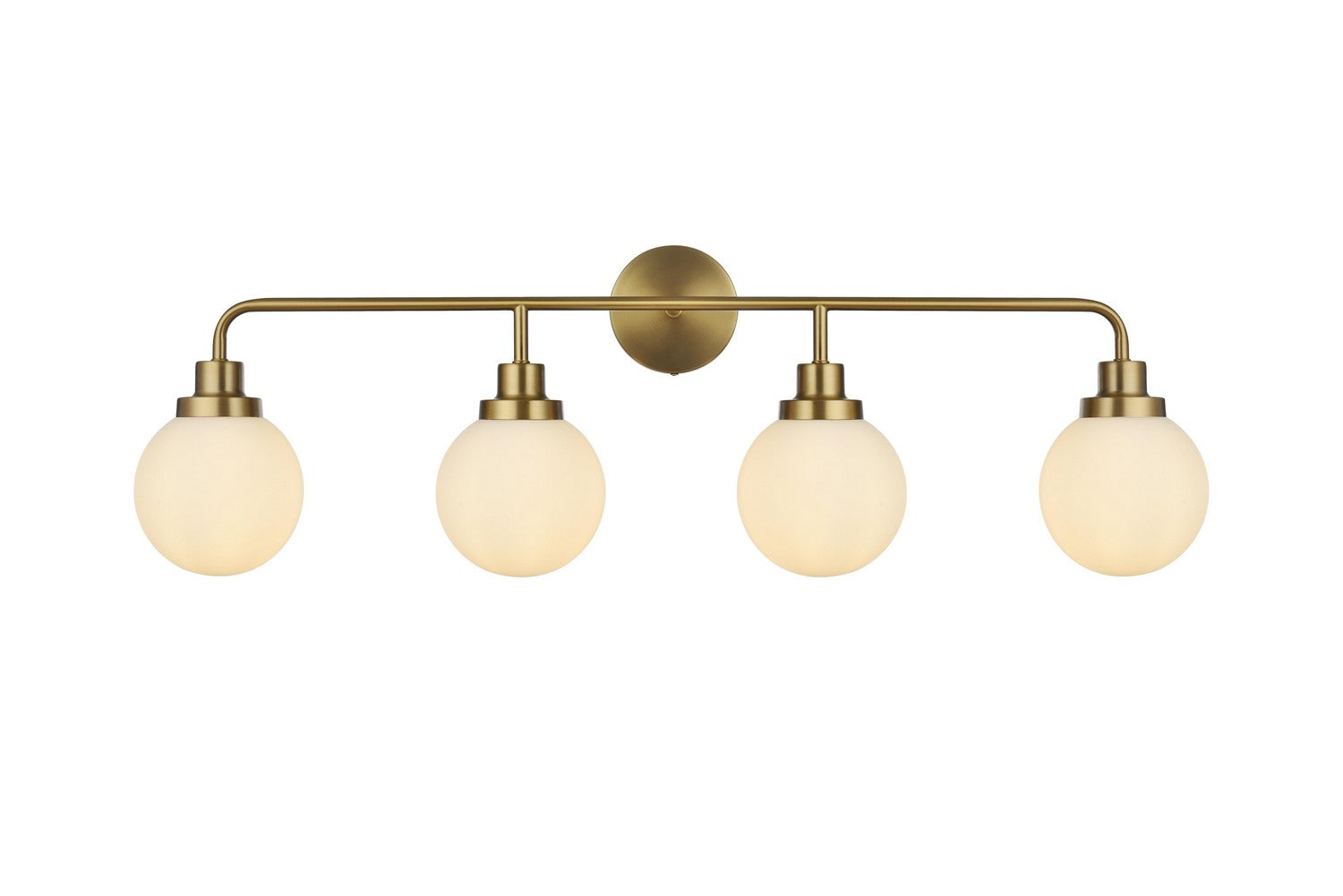 Elegant Lighting - LD7036W38SG - Four Light Wall Sconce - Hanson - Satin Gold and Opal White