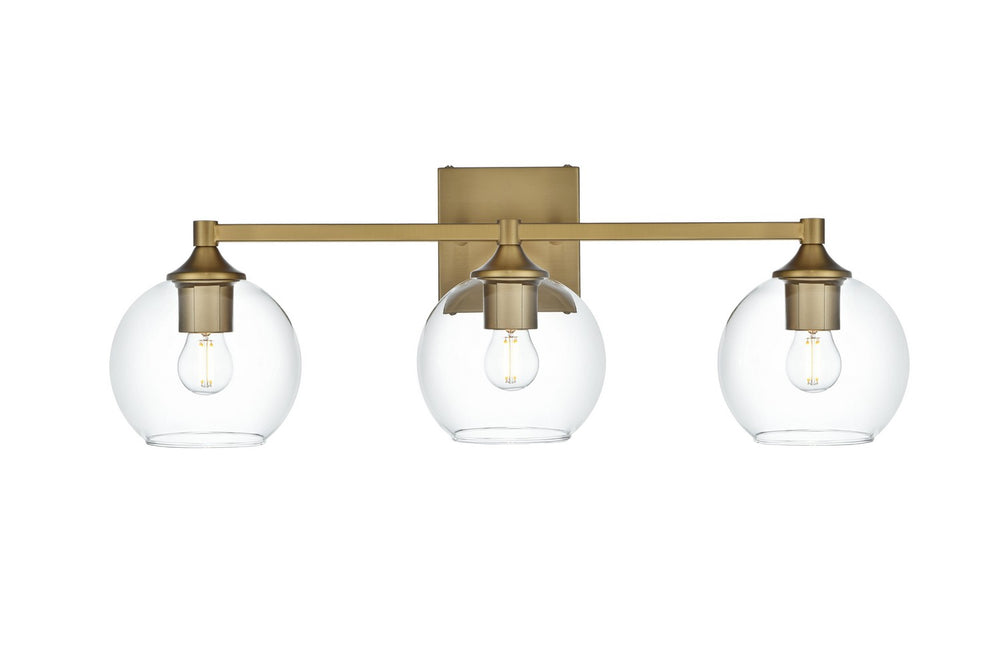 Elegant Lighting - LD7308W25SG - Three Light Wall Sconce - Eero - Satin Gold and Clear