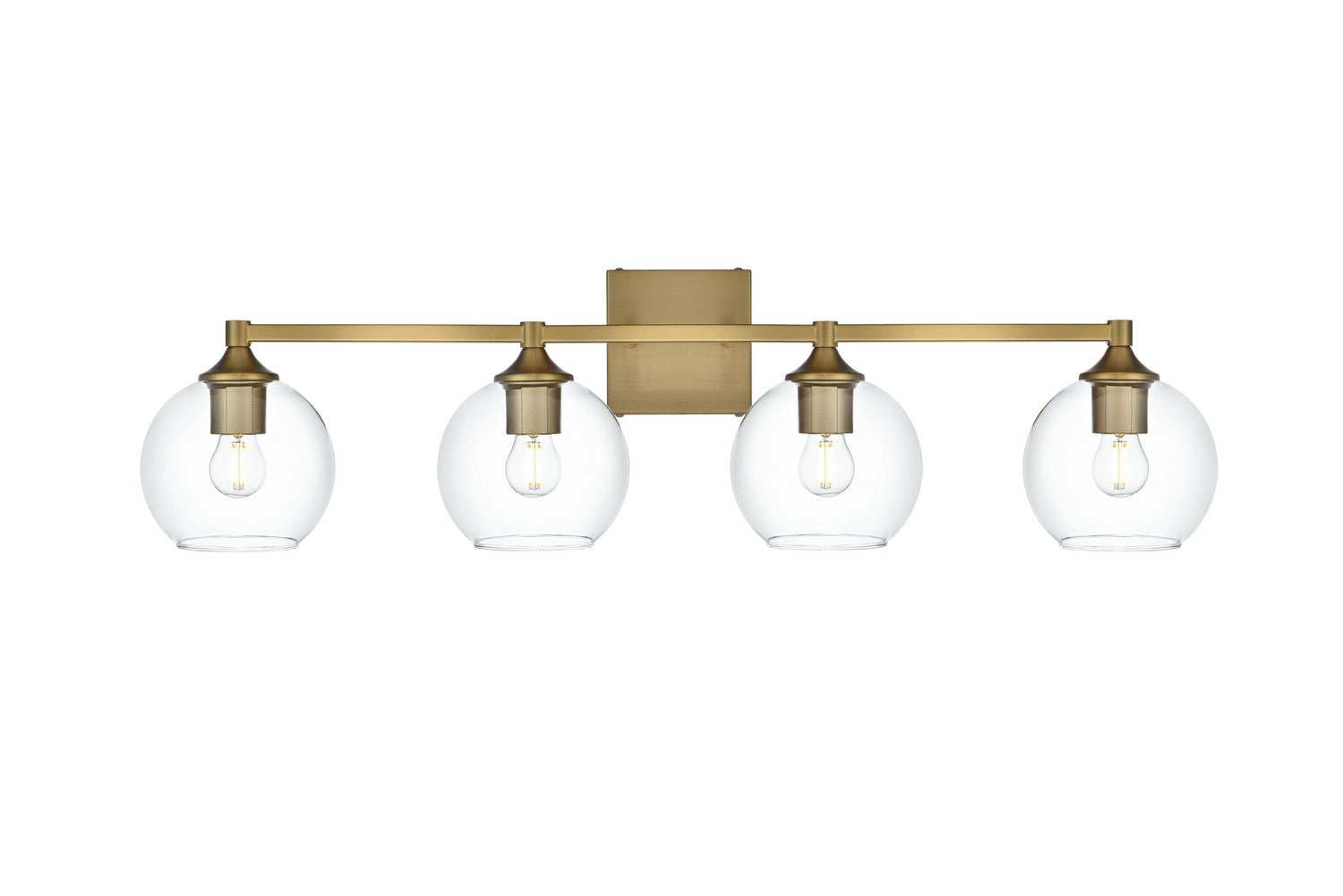 Elegant Lighting - LD7308W33SG - Four Light Wall Sconce - Eero - Satin Gold and Clear