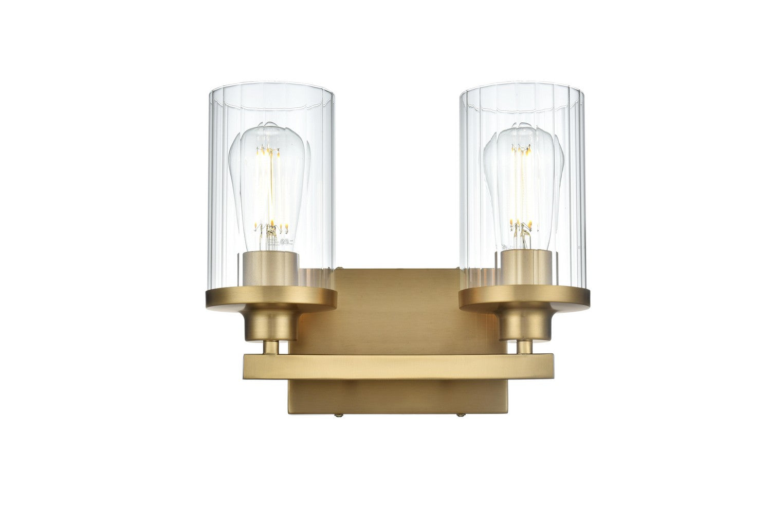 Elegant Lighting - LD7316W12SG - Two Light Wall Sconce - Thane - Satin Gold and Clear