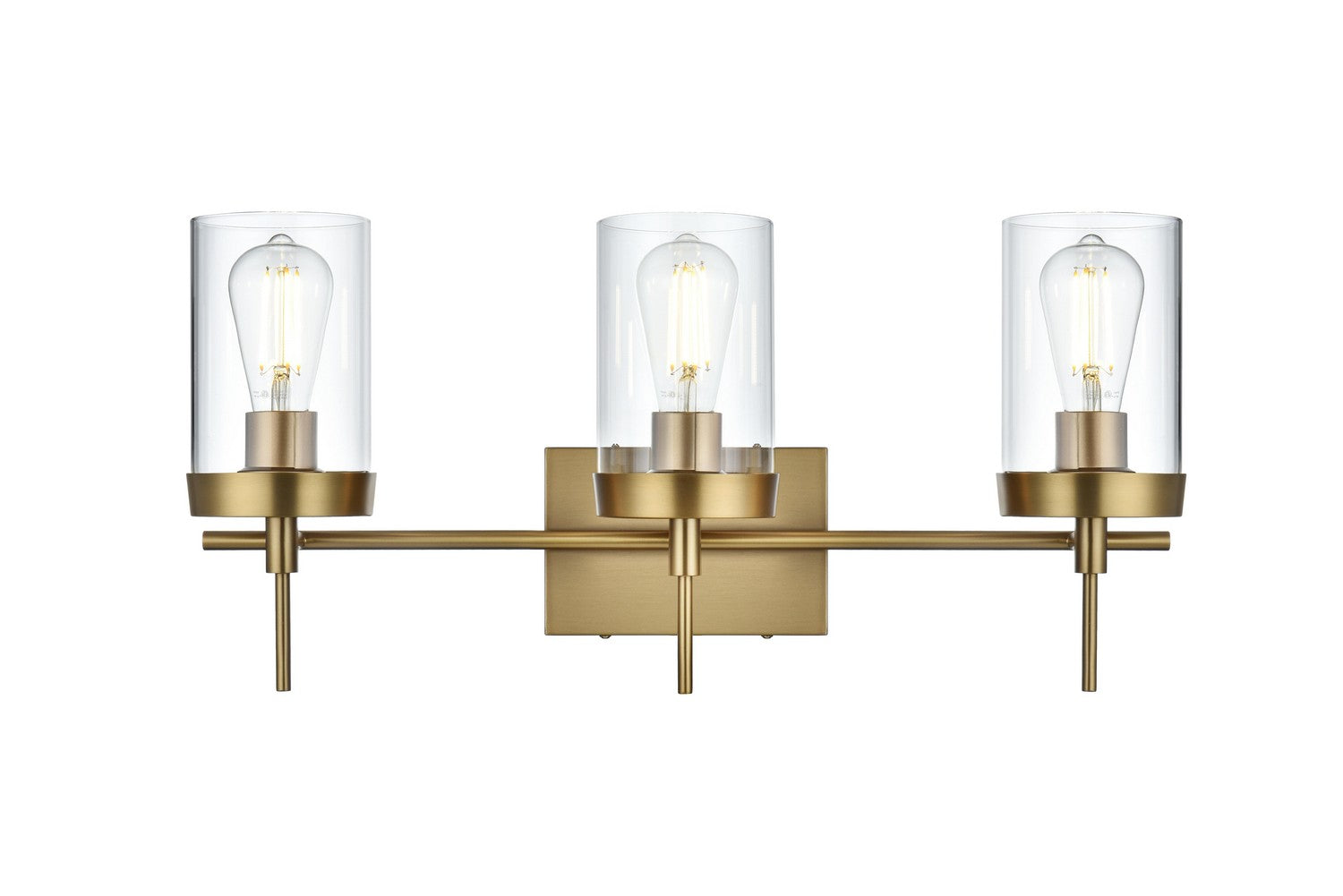 Elegant Lighting - LD7319W24SG - Three Light Wall Sconce - Taryin - Satin Gold and Clear