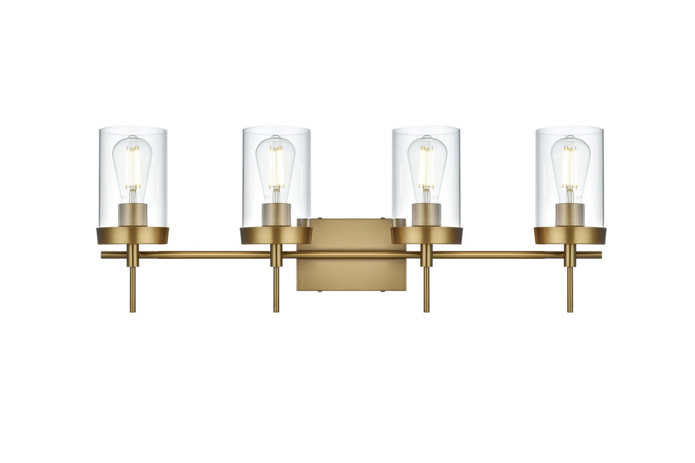 Elegant Lighting - LD7319W32SG - Four Light Wall Sconce - Taryin - Satin Gold and Clear