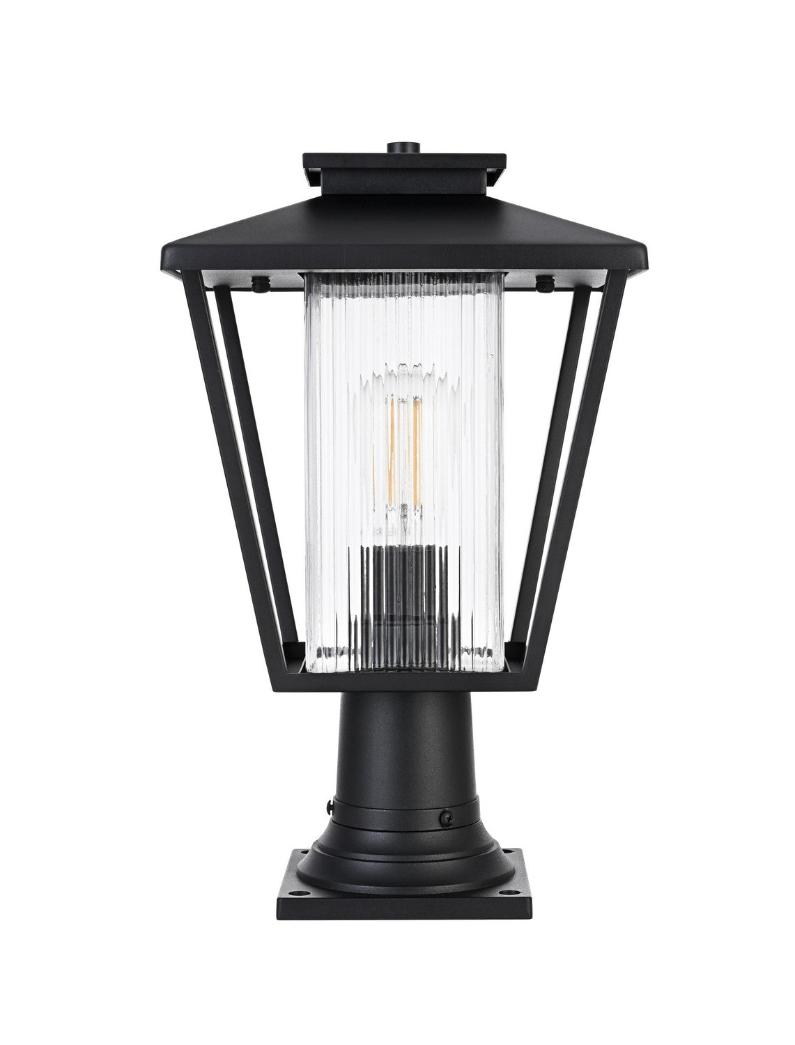 Elegant Lighting - OD306P17BK - One Light Outdoor Post Mount - Gaul - Black