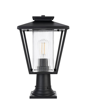 Elegant Lighting - OD306P17BK - One Light Outdoor Post Mount - Gaul - Black