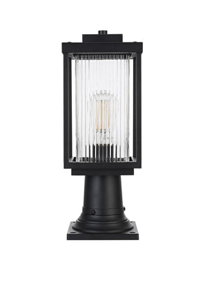 Elegant Lighting - OD308P17BK - One Light Outdoor Post Mount - Ludlow - Black