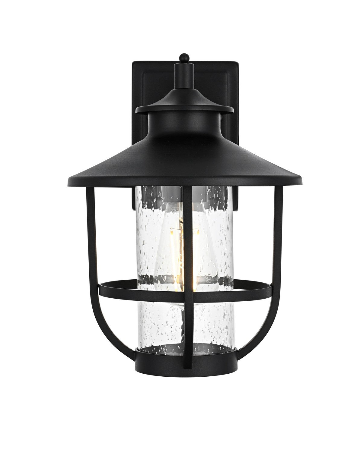 Elegant Lighting - OD314W13BK - One Light Outdoor Wall Sconce - Janney - Black