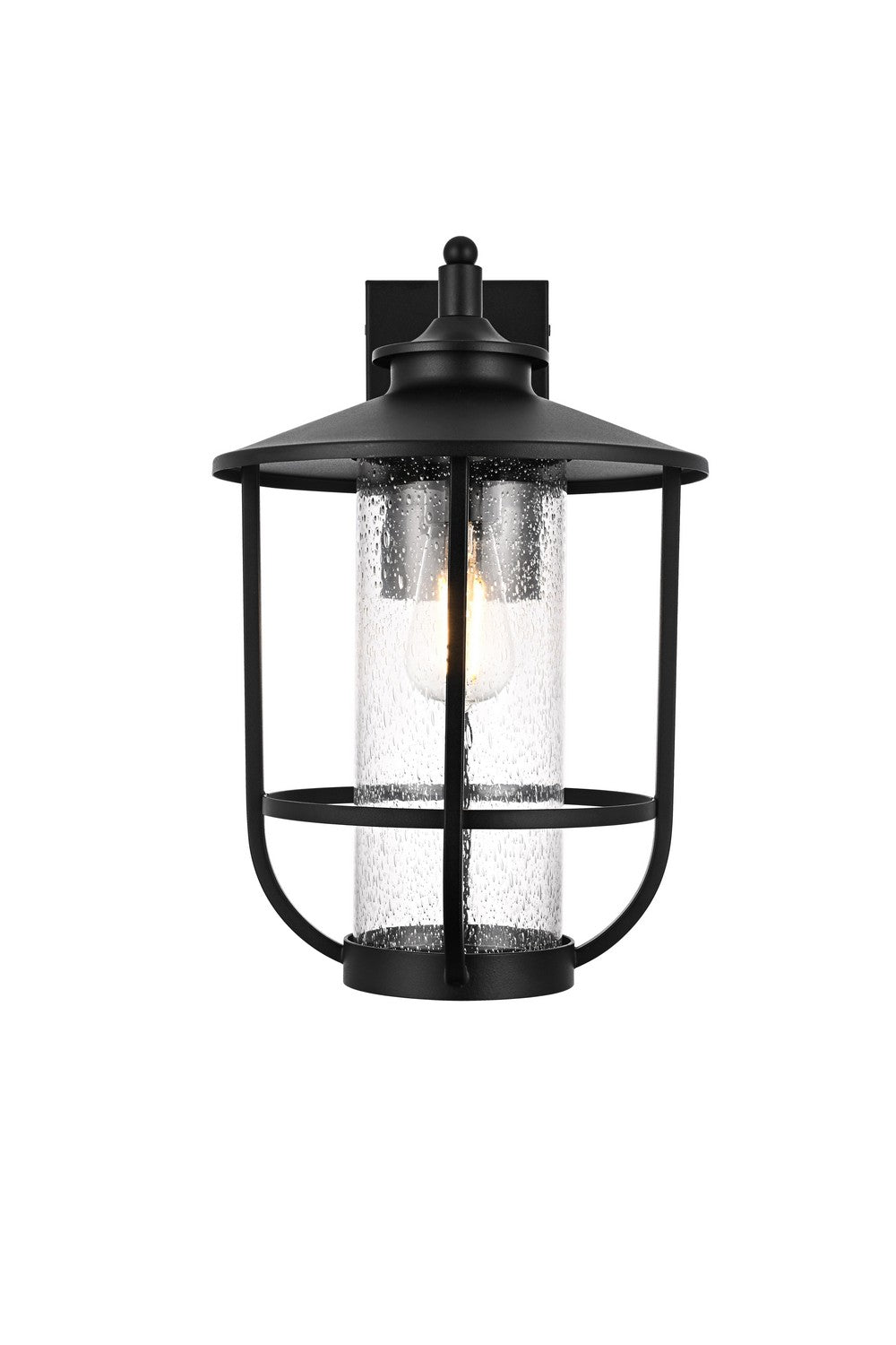 Elegant Lighting - OD314W17BK - One Light Outdoor Wall Sconce - Janney - Black