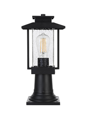 Elegant Lighting - OD317P15BK - One Light Outdoor Post Mount - Tioga - Black