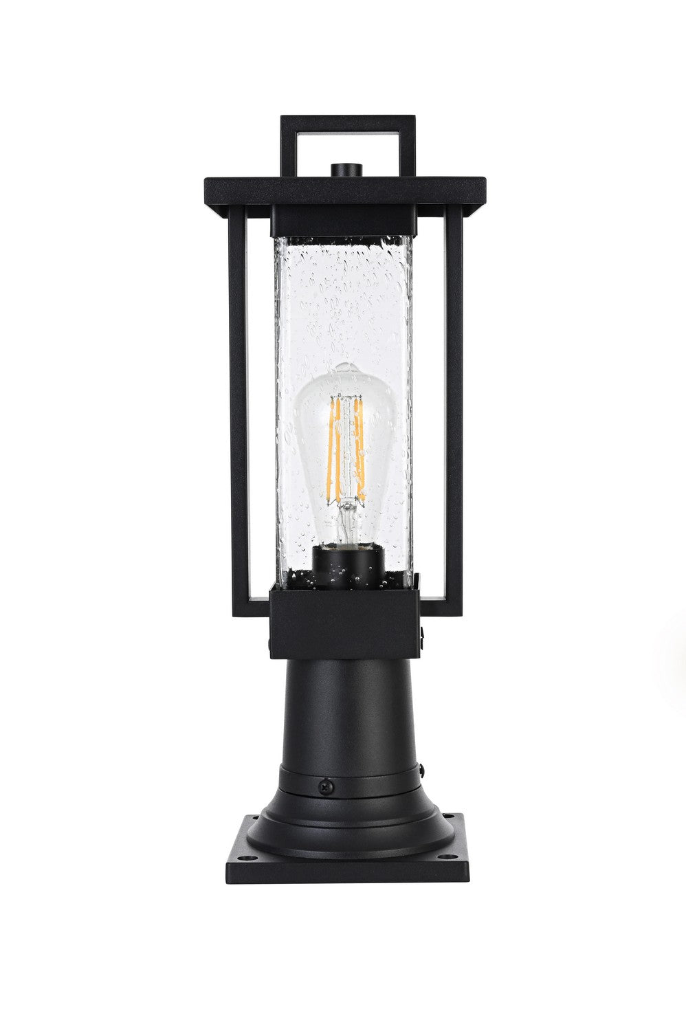 Elegant Lighting - OD319P18BK - One Light Outdoor Post Mount - Tilton - Black