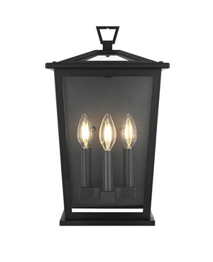 Elegant Lighting - OD331W16BK - Three Light Outdoor Wall Sconce - Richmond - Black