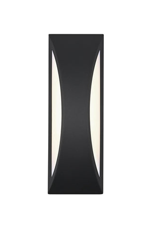 Elegant Lighting - OD407W18BK - LED Outdoor Wall Sconce - Zayn - Black