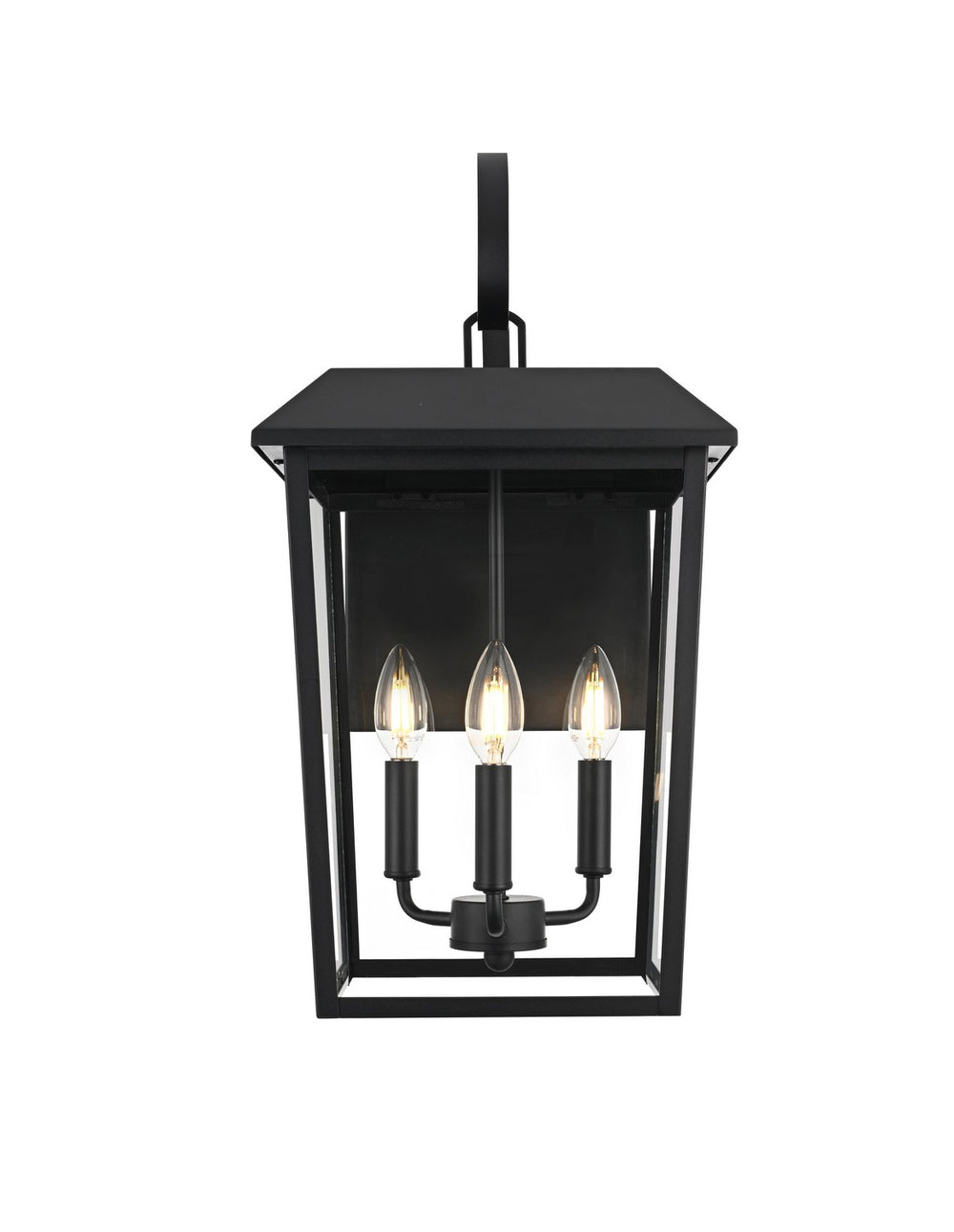 Elegant Lighting - OD502W22BK - Three Light Outdoor Wall Sconce - Riggs - Black