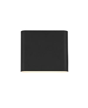 Elegant Lighting - OD507W9BK - LED Outdoor Wall Sconce - Clyde - Black