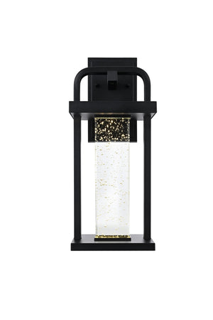Elegant Lighting - OD602W15BK - LED Outdoor Wall Sconce - Uriah - Black and Clear