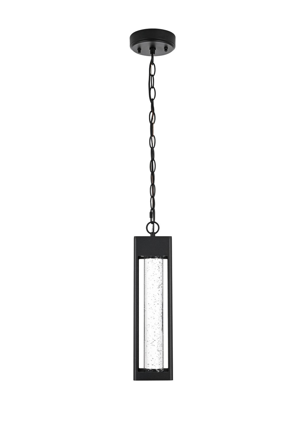 Elegant Lighting - OD604H15BK - LED Outdoor Pendant - Amaris - Black and Clear