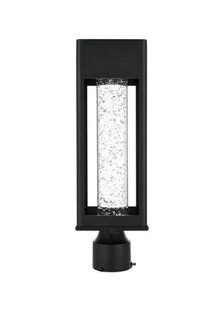 Elegant Lighting - OD604P18BK - LED Outdoor Post Mount - Amaris - Black and Clear