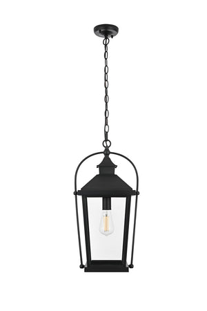 Elegant Lighting - OD605H20BK - One Light Outdoor Pendant - Luz - Black and Clear
