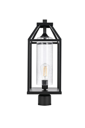 Elegant Lighting - OD606P21BK - One Light Outdoor Post Mount - Zora - Black and Clear