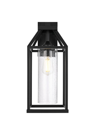 Elegant Lighting - OD606W19BK - One Light Outdoor Wall Sconce - Zora - Black and Clear